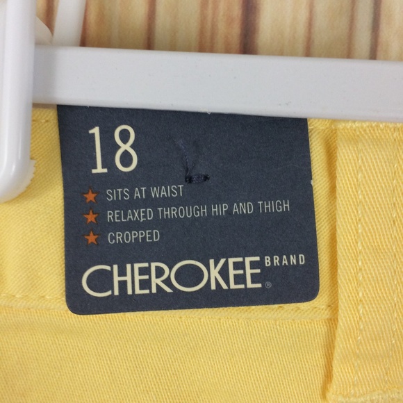 Cherokee Yellow & Mints Cropped Pants Bundle NWT- 2 Pairs size 18 - Picture 5 of 8